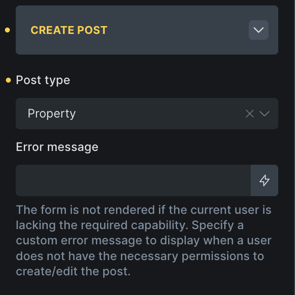 Create post برای Property
