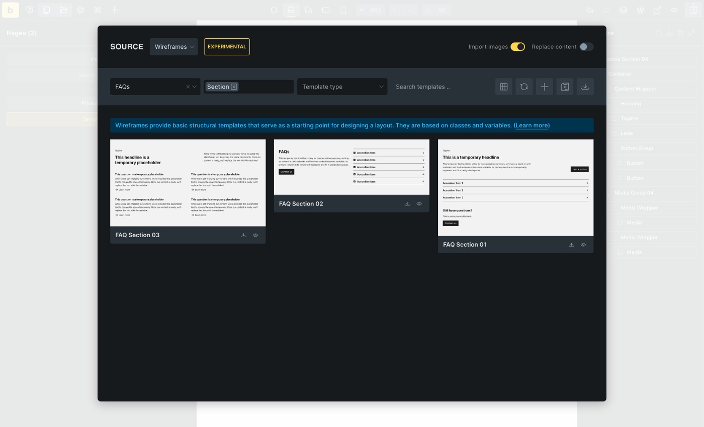 فیلتر wireframe در سازنده