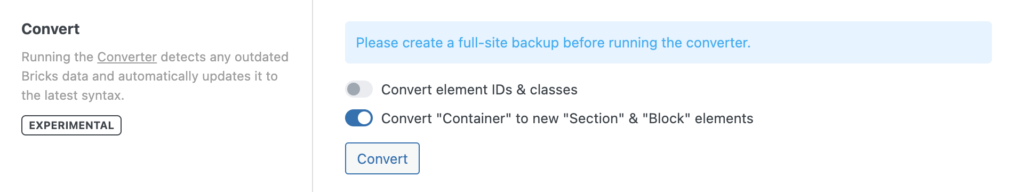 Converter Container به Section و Block