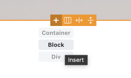 Element action Insert