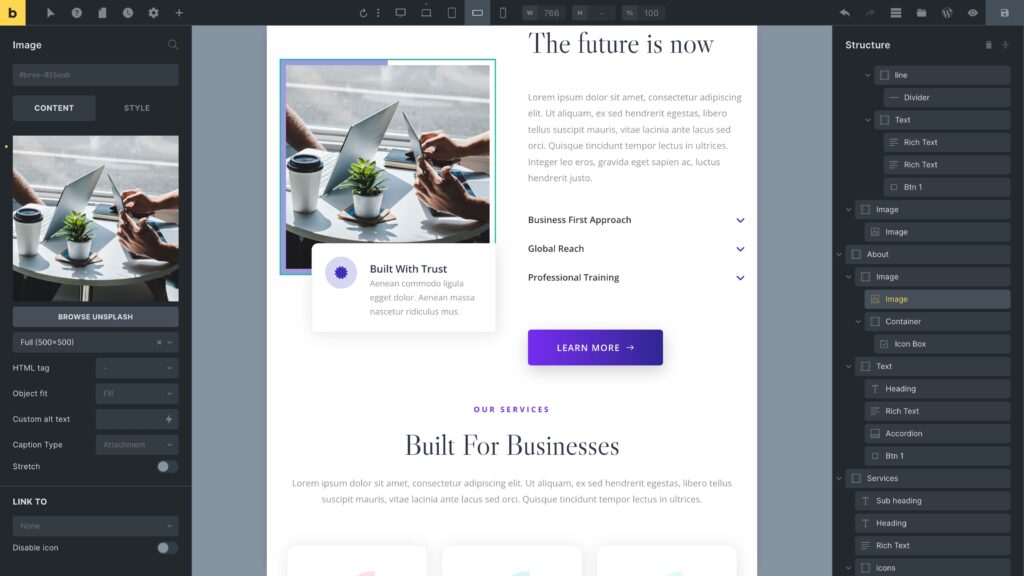 ویرایش در breakpoint Mobile landscape