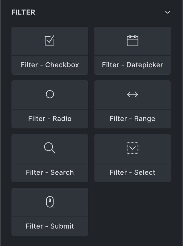 المانهای Filter در Bricks 1.9.6