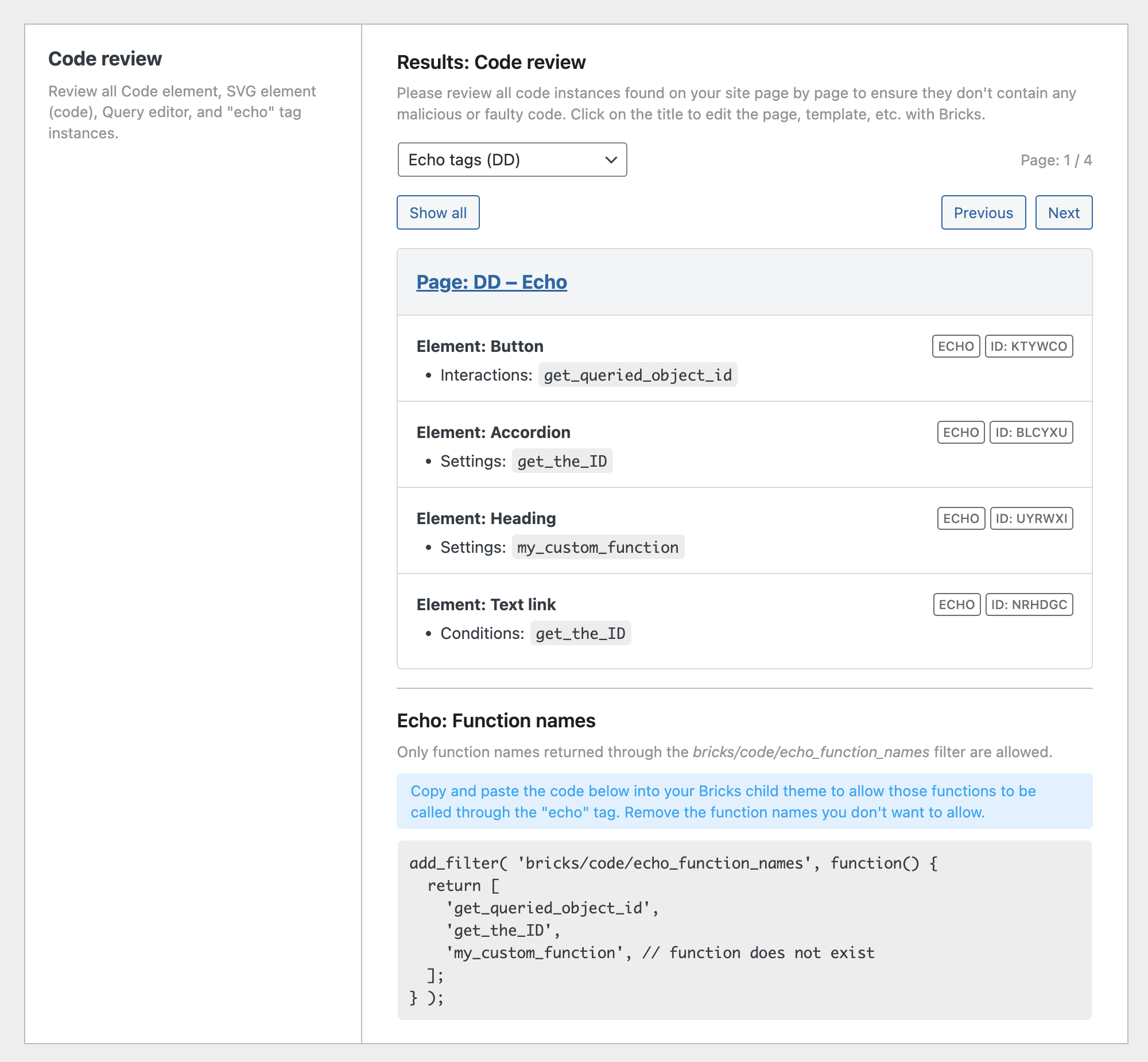 bricks-code-review-echo-function-names.png