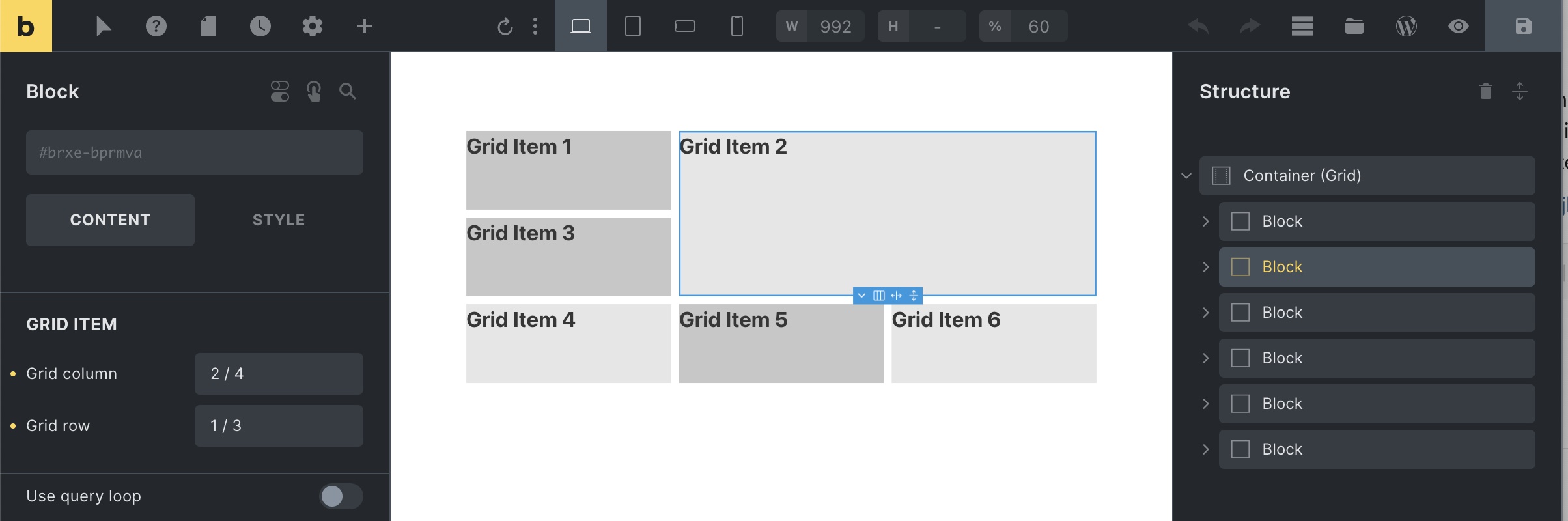تنظیم grid-column و grid-row