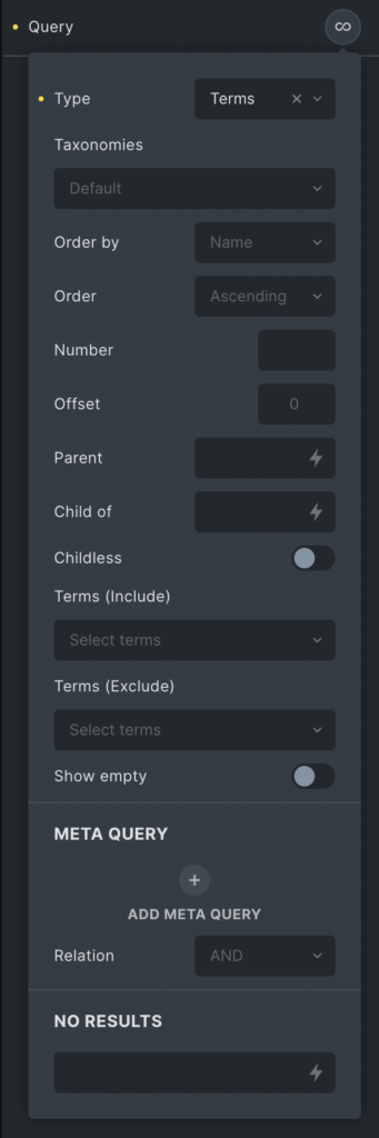 کنترل Terms query