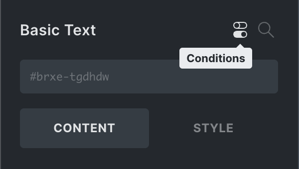 آیکون toggle Conditions
