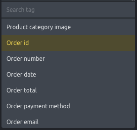 Dynamic tagهای سفارش WooCommerce
