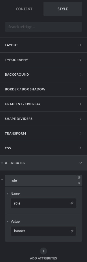 افزودن attribute سفارشی به المان Bricks