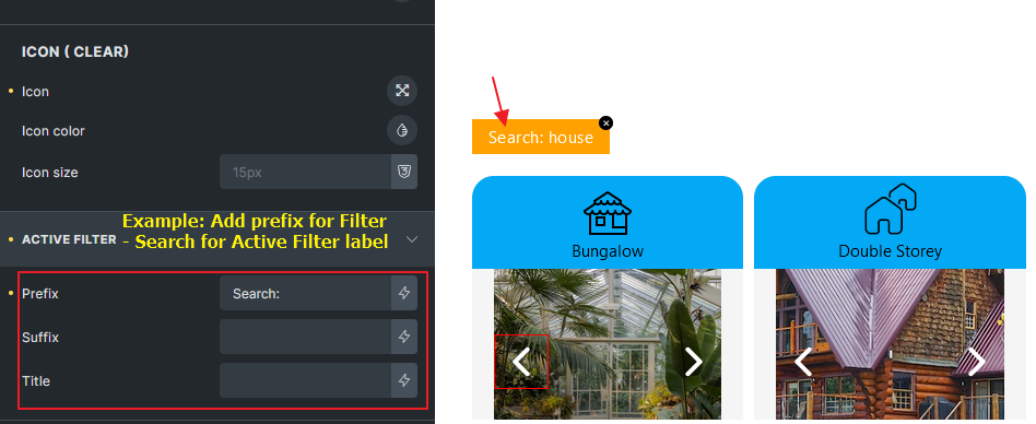 Prefix برای Active Filters