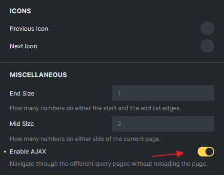 فعالسازی AJAX در Pagination
