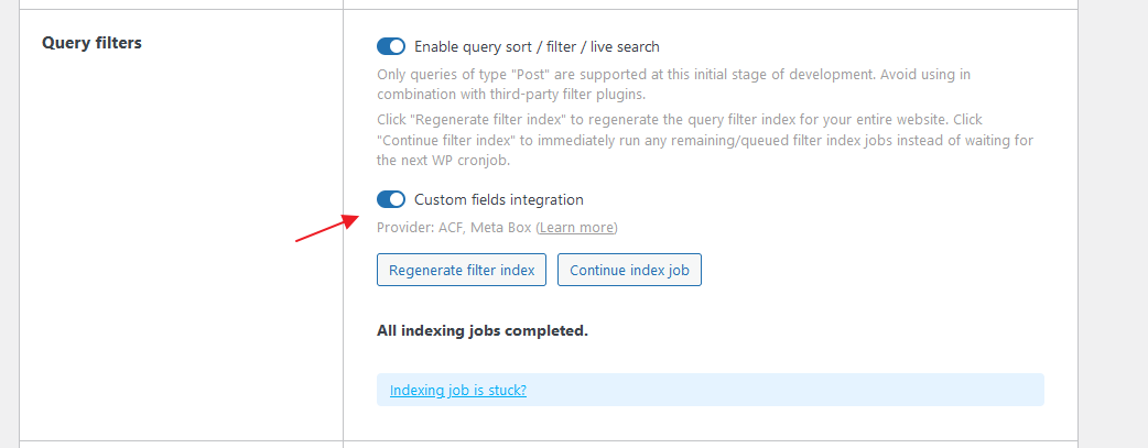 Custom Fields Integration در Query Filters
